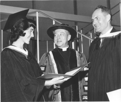 William Villaume and Klaus Bongart with graduand