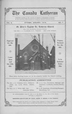 The Canada Lutheran, vol. 2, no. 7, January 1914