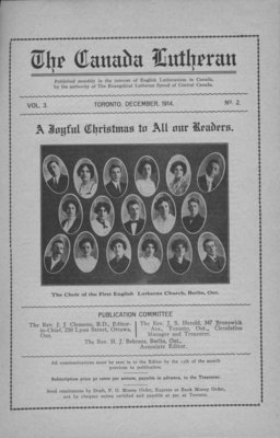 The Canada Lutheran, vol. 3, no. 2, December 1914