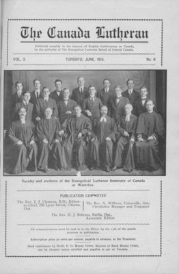 The Canada Lutheran, vol. 3, no. 8, June 1915