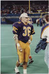 Bill Hallett on field after 1991 Vanier Cup game
