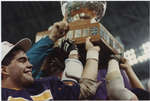 Players hoisting the 1991 Vanier Cup