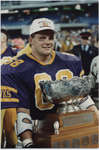 Dave Nagy holding the Vanier Cup
