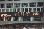 Scoreboard at the 1991 Vanier Cup game