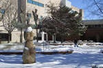 River Riders sculpture on the Wilfrid Laurier University campus