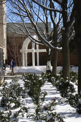 Gazebo in the quadrangle at Wilfrid Laurier University