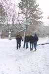 Students walking on Wilfrid Laurier University campus