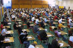 Students writing exams at Wilfrid Laurier University