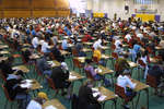 Students writing exams at Wilfrid Laurier University