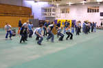 Dance team performing at Laurier Day, 2001