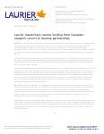 83-2012 : Laurier researchers receive funding from Canadian research council to develop partnerships