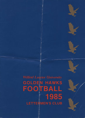 Wilfrid Laurier University Golden Hawks Football 1985 : Lettermen's Club program