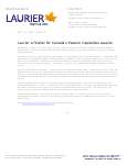 139-2012 : Laurier a finalist for Canada's Passion Capitalists awards