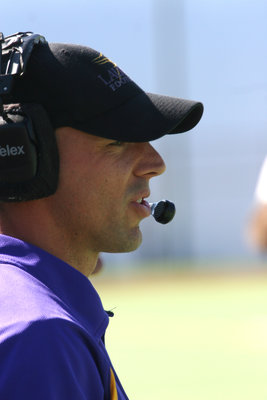 Coach Stefan Ptasek at Wilfrid Laurier University's 2005 Homecoming football game