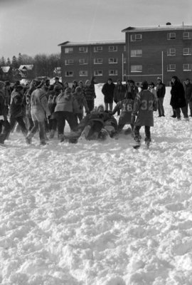 Powder puff football game during Winter Carnival 1971