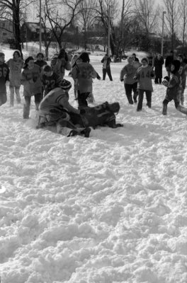 Powder puff football game during Winter Carnival 1971