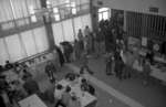 People in Waterloo Lutheran University Dining Hall during Winter Carnival 1971