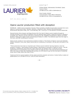 146-2012 : Opera Laurier production filled with deception