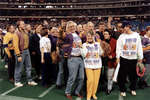 Wilfrid Laurier University fans at 1991 Vanier Cup game