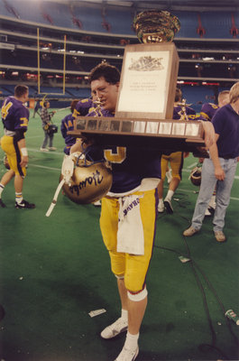 Bill Kubas with Churchill Bowl,1991