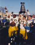 Wilfrid Laurier University football players with Yates Cup, 1991