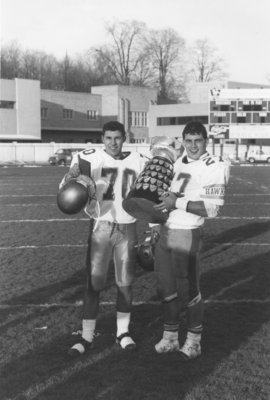 Spiros Anastasakis and Andy Cecchini with Yates Cup, 1991