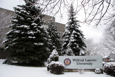 Wilfrid Laurier University sign, 2005