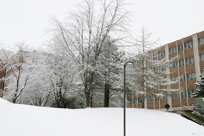Wilfrid Laurier University campus during the winter, 2005