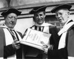 Honorary degree recipients at Waterloo Lutheran University spring convocation 1961