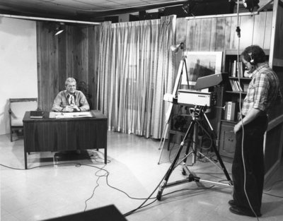 Ralph Blackmore during a Telecollege filming