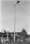 Hoisting of the new Golden Hawks athletic flag