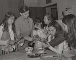Sunday School students preparing a snack, St. Peter's Evangelical Lutheran Church, Cambridge