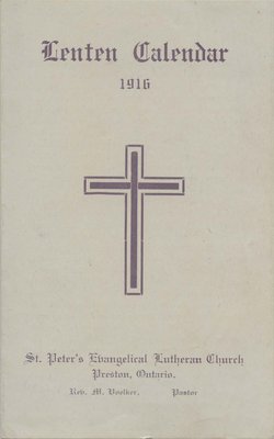 Lenten calendar, 1916