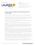 38-2013 : Laurier announces finalists for Outstanding Women of Laurier Award