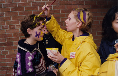 Students celebrating Homecoming '96