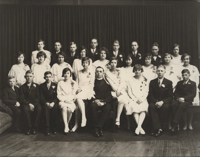 St. Peter's Evangelical Lutheran Church confirmation class, 1929