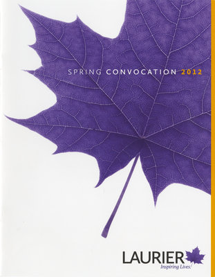 Laurier Brantford spring convocation program, 2012