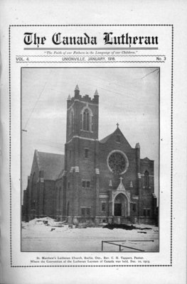 The Canada Lutheran, vol. 4, no. 3, January 1916