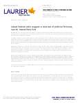 81-2013 : Latest federal polls suggest a reversal of political fortunes, Laurier researchers find