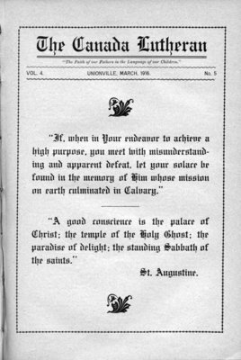 The Canada Lutheran, vol. 4, no. 5, March 1916