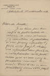 Letter from Wilfrid Laurier to Ulric Barthe, November 14, 1889