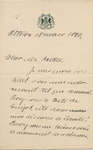 Letter from Wilfrid Laurier to Ulric Barthe, March 18, 1890