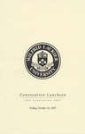 Wilfrid Laurier University fall Convocation Luncheon program, 2007