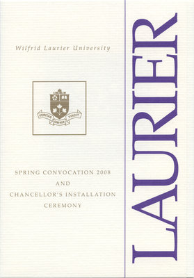 Wilfrid Laurier University spring convocation invitation, 2008