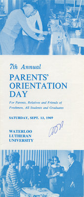 7th Annual Parents' Orientation Day for parents, relatives and friends of freshmen and graduates, Saturday, September 13, 1969