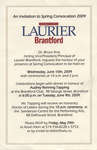 Laurier Brantford convocation invitation, 2009