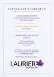 Laurier Brantford Chancellor's Luncheon invitation, June 19, 2013