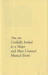 Alumni presentation concert invitation, 1964