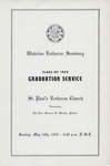 Waterloo Lutheran Seminary Class of 1959 Graduation Service program