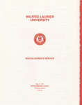 Wilfrid Laurier University baccalaureate service program, spring 1990